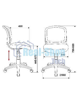 Кресло Бюрократ CH-W296NX/26-24 белый, сетка, 120 кг