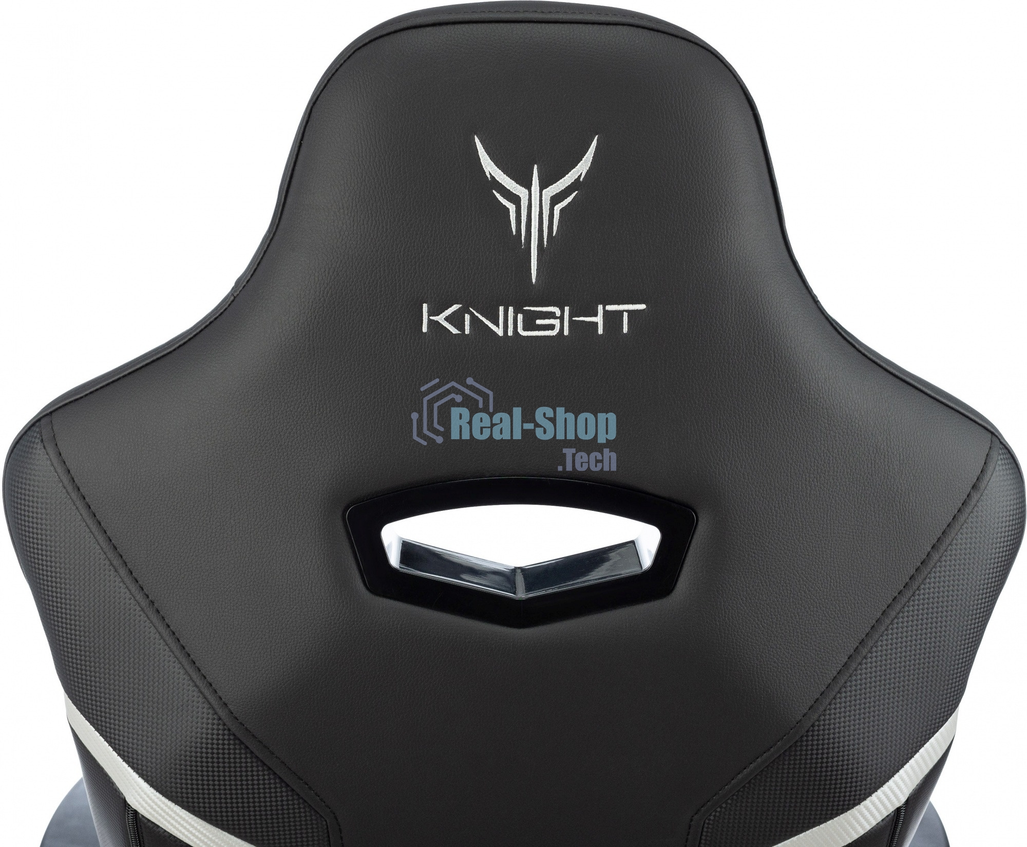 Кресло игровое Knight Thunder 5X черный эко.кожа крестов. металл