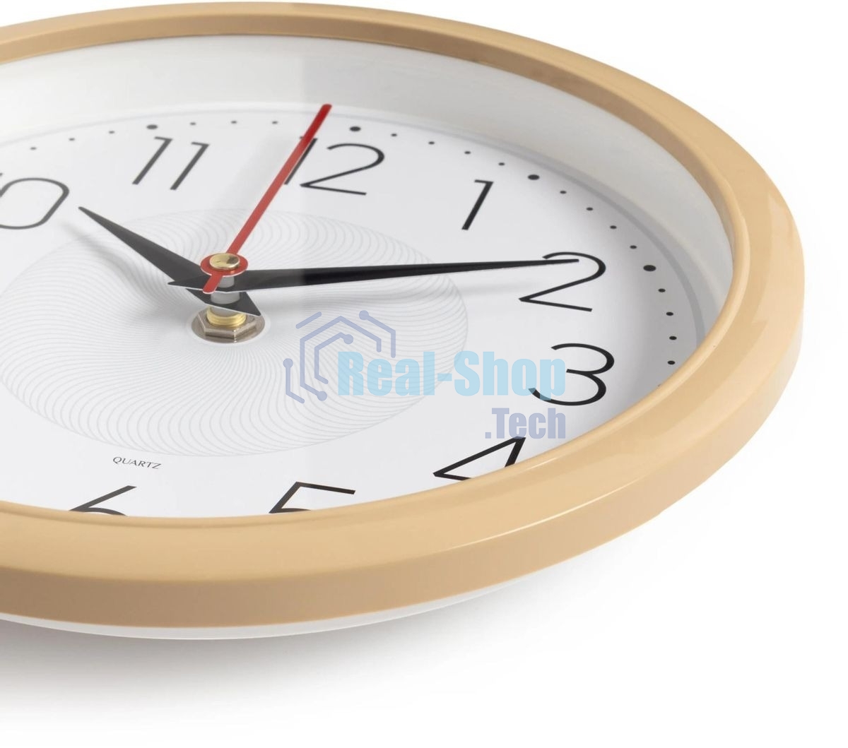 Часы настенные аналоговые Бюрократ WALLC-R83P D22 см белый/бежевый