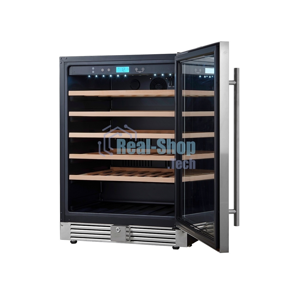 Винный шкаф встраиваемый Cellar Private CP051-1T серебристый, 136 л, 1 отсек, 51 бут.
