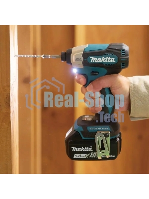 Дрель-шуруповерт Makita DTD157RTJ, 18 В, 5 Ач, 140 Нм, бесщеточный, ударный