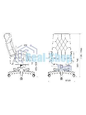 Кресло Бюрократ T-9928WALNUT Fabric Italia Green зеленый, ткань