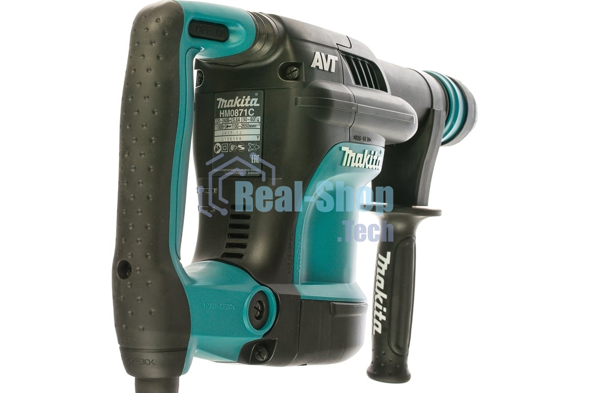 Отбойный молоток Makita HM0871C 1100Вт 1100-2650уд/мин 1.8-12Дж SDSMAX AVT кейс