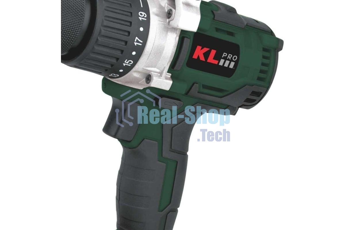 Профессиональный ударный бесщеточный шуруповерт Klpro KLDM18B-00 (18В, без ЗУ и АКБ, 60Нм, ручка, 2 скорости, 16-ступеней к/м, подсветка,в кейсе)