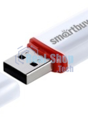 Флешка USB Smartbuy Crown white (SB4GbCRW-W), 4Gb, USB 2.0, R/W 15/5, белый/красный