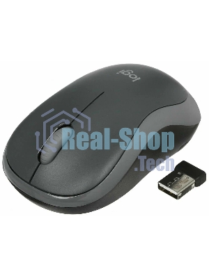 Мышь беспроводная Logitech M186 черный/серый, 1000 dpi, радиоканал, USB, кнопки - 3