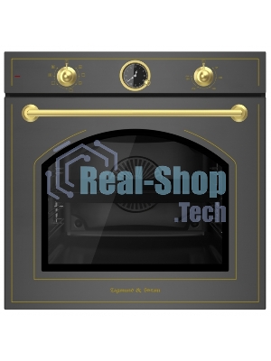 Духовой электрический шкаф Zigmund & Shtain E 166 B черный/бронза