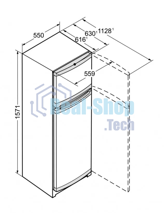 Холодильник Liebherr CTE 2931-26 001 белый двухкамерный 218/52л морозилка сверху