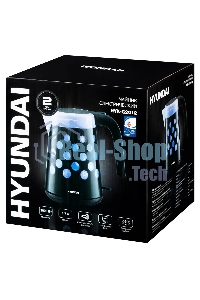 Чайник электрический Hyundai HYK-G2012 1.7л. 2200Вт черный/прозрачный (корпус: пластик)