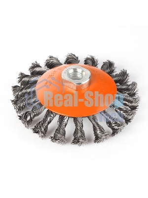 Щетка EDGE by PATRIOT тарельчатая 115ммХМ14 витая проволока