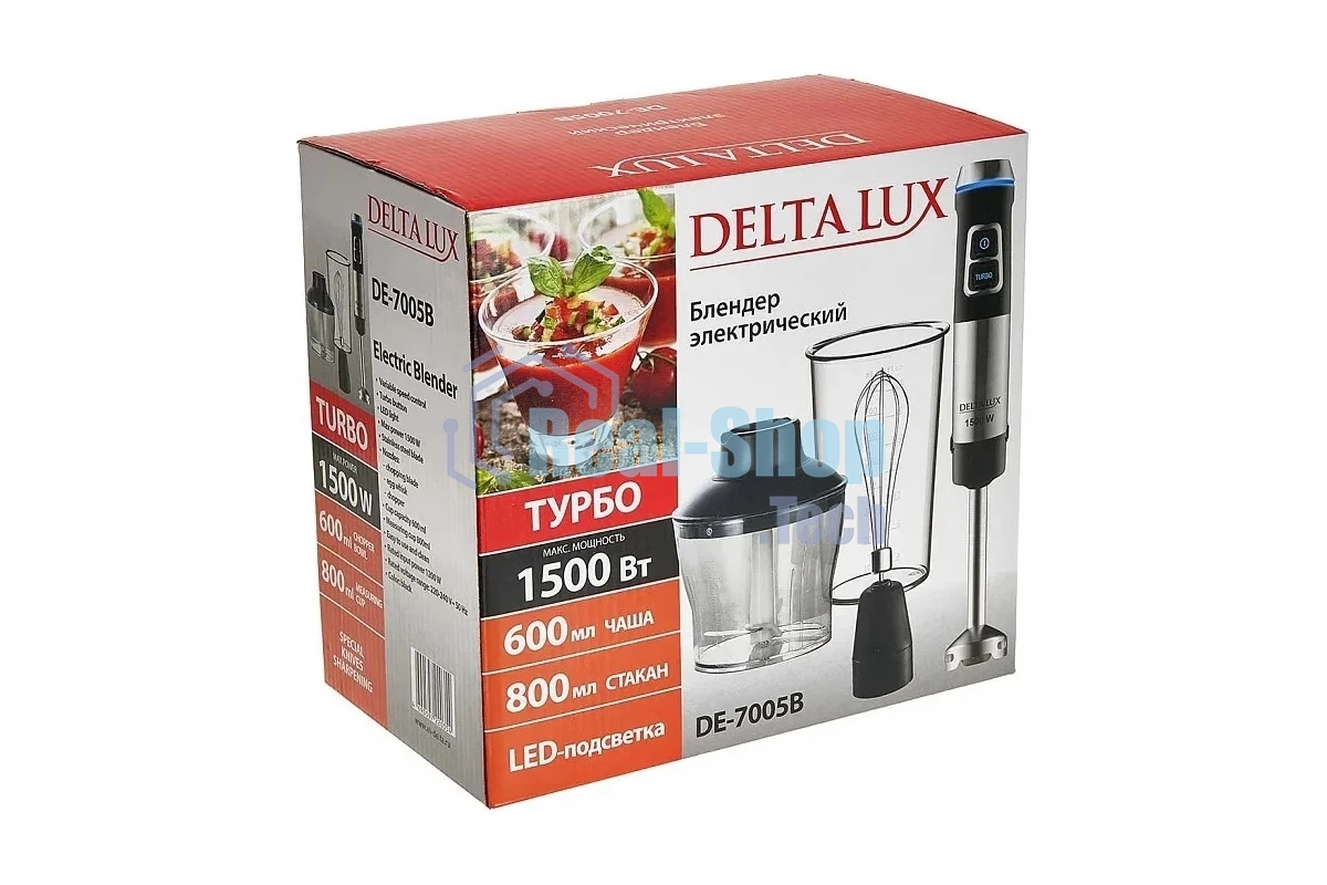 Блендер погружной DELTA LUX DE-7005B черный