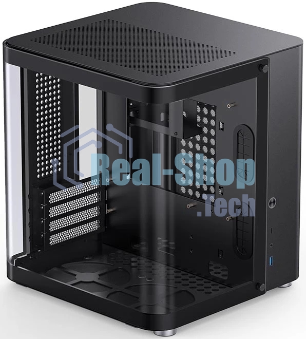 Корпус без блока питания Корпус JONSBO TK-1 Black 2.0 MATX без БП, mini-ITX, micro-ATX, черный