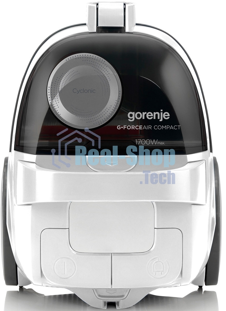 Пылесос Gorenje VC1701GACWCY белый/черный, 270/1700 Вт, уборка сухая, пылесборник контейнер 2,2 л