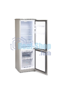 Холодильник Бирюса M418 металлик двухкамерный 125/55л морозилка снизу