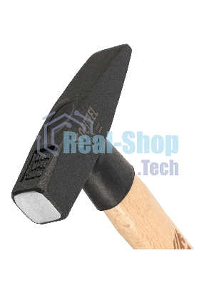 Молоток слесарный Denzel 200 г, кованый квадратный боек, буковая рукоятка