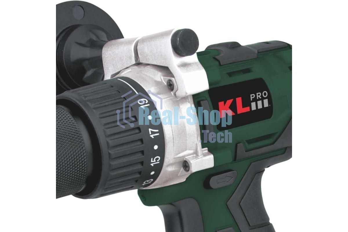 Профессиональный ударный бесщеточный шуруповерт Klpro KLDM18B-00 (18В, без ЗУ и АКБ, 60Нм, ручка, 2 скорости, 16-ступеней к/м, подсветка,в кейсе)