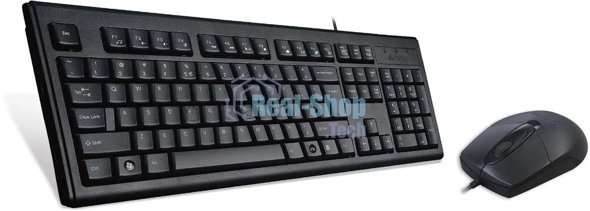 Комплект клавиатура+мышь A4Tech KRS-8372 проводной, USB, 1200 DPI, чёрный