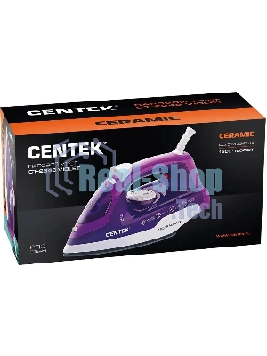 Утюг Centek CT-2348 фиолетовый, 1600 Вт, 20 г/мин, 80 г/мин, 200 мл