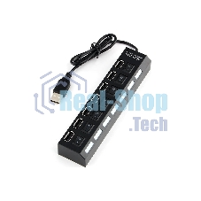 USB-концентратор Gembird UHB-U2P7-02, USB 2.0, USB 7 портов, USB/Адаптер: 5 В / 2 A