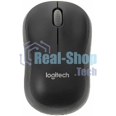 Мышь беспроводная Logitech M186 черный/серый, 1000 dpi, радиоканал, USB, кнопки - 3