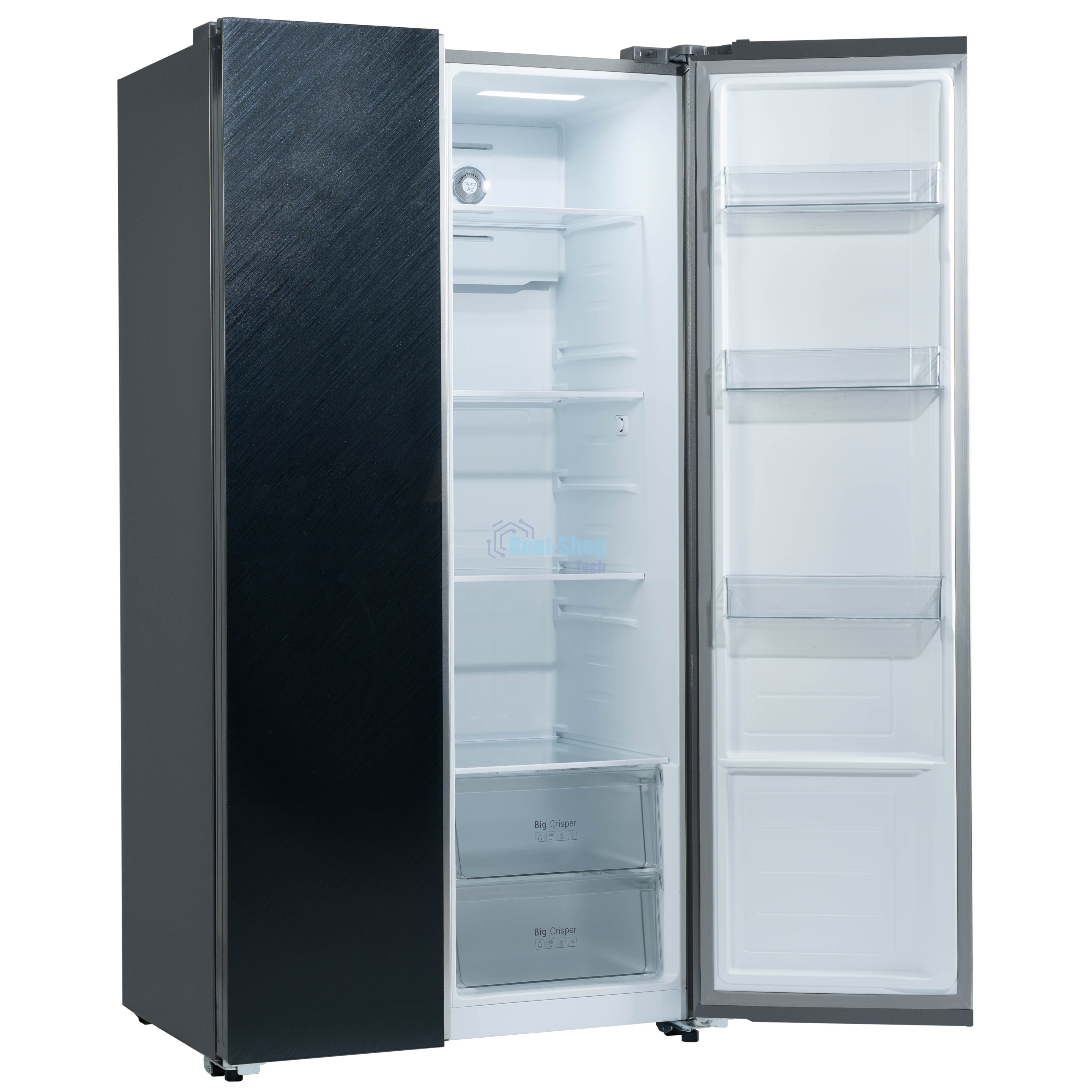 Холодильник Бирюса SBS 541 TBG черный двухкамерный 343/198 л морозилка слева, NoFrost, Side-by-side