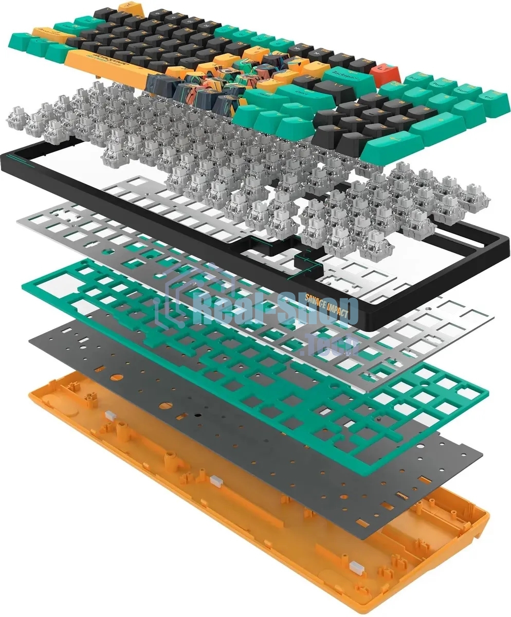 Клавиатура проводная A4Tech Bloody AT98 Renegade USB черный/зеленый