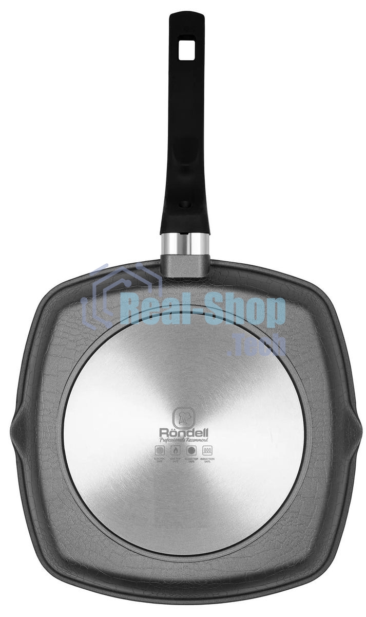Сковорода-гриль Rondell Escurion Grey RDA-1124, 28 см, без крышки, серый
