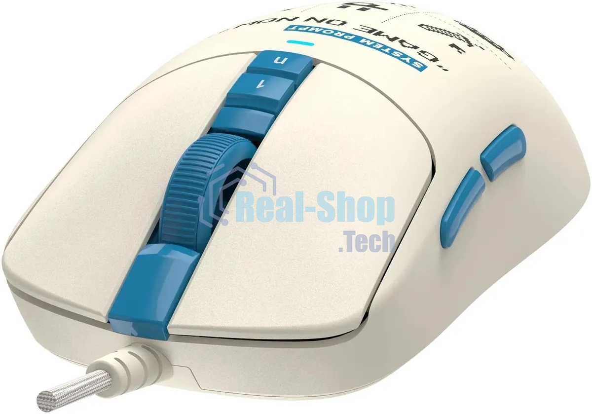 Мышь проводная A4Tech Bloody W72 Ultra Pixels Blue рисунок/бежевый/голубой, 20000 dpi, USB, кнопки - 7