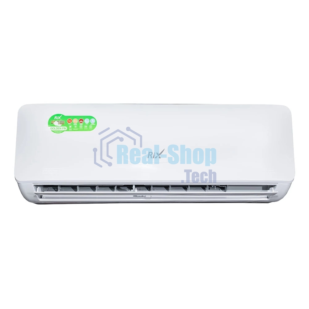 Кондиционер сплит-система настенного типа RIX LITE I/O-W24MB 24000 BTU, 70 м², 26/41 дБ, охлаждение, обогрев, осушение, белый
