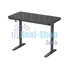 Стол компьютерный Cactus CS-EGD-BK-LED столешница закаленное стекло, черный, каркас черный