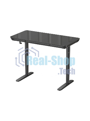 Стол компьютерный Cactus CS-EGD-BK-LED столешница закаленное стекло, черный, каркас черный