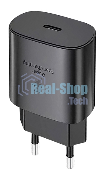Сетевое зарядное устройство Qumo Energy light PD 25Вт, (модель 0102), порт: USB Type-C, черный