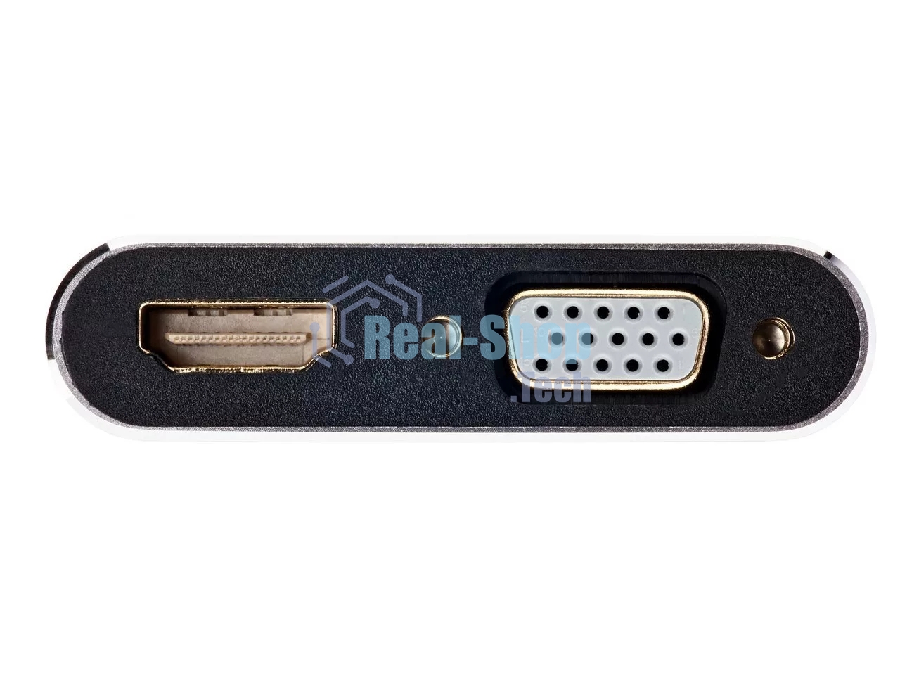 USB-концентратор USB3.1 TypeCm -->HDMI+USB3.0+PD+VGA Alum Grey 4K@30Hz, Telecom TUC055