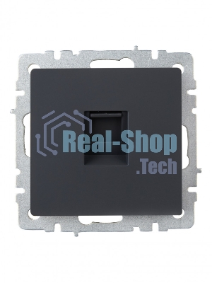 Розетка компьютерная IEK BRITE РК10-БрГ RJ45 кат.5E графит
