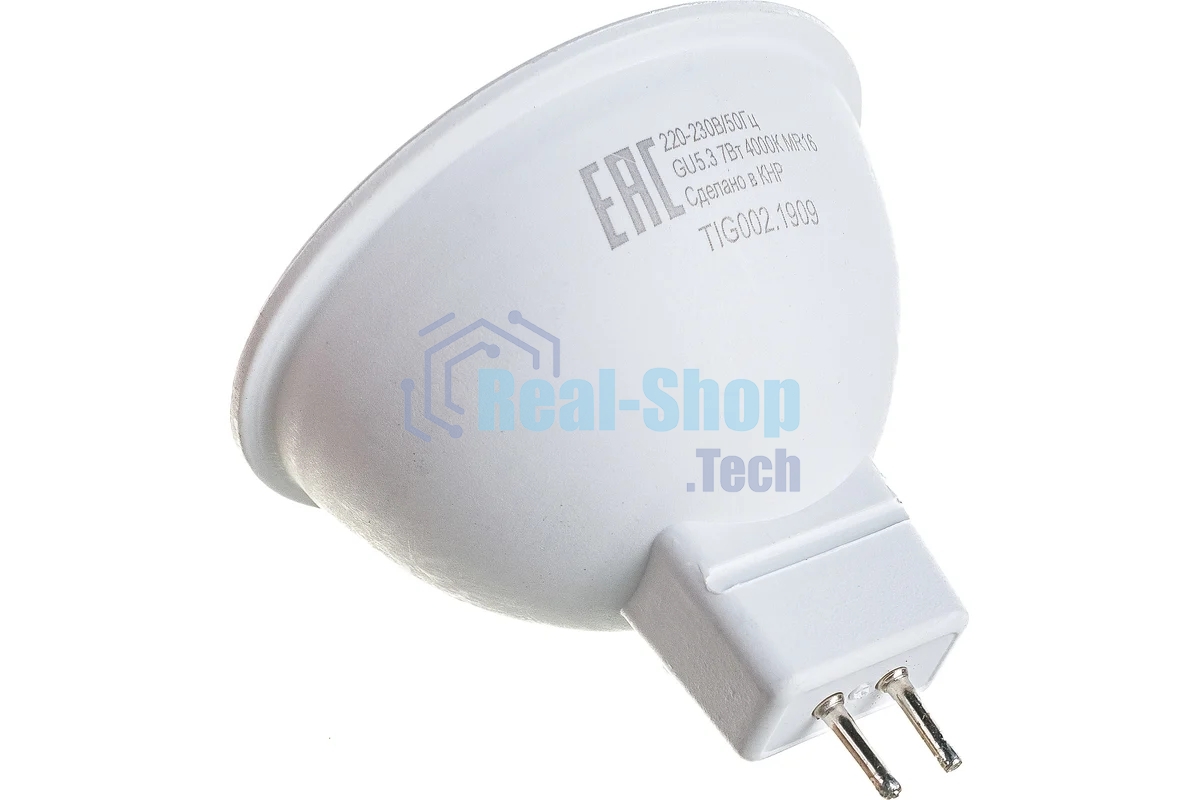 Лампа светодиодная EUROLUX LL-E-MR16-7W-230-4K-GU5.3 рефлектор