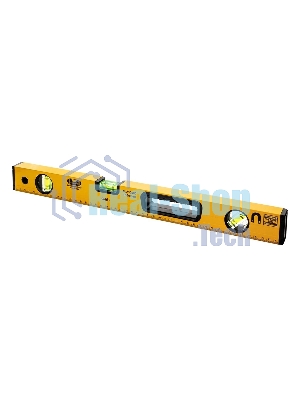 Строительный уровень Deli DL290500 500мм Алюминиевый сплав. Мягкая резина на обоих концах. Магнит для удобства эксплуатации. Измерение под углом 45°.