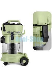 Пылесос Kitfort КТ-5194 зеленый/черный, 600/1000 Вт, уборка сухая/сбор жидкости, пылесборник контейнер, 15 л