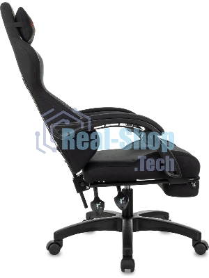 Кресло Zombie Shadow черный/серый, ткань, подставка для ног