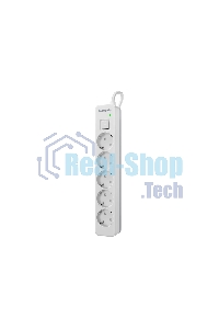 Удлинитель с сетевым фильтром Defender DFS 135, белый, 5 розеток, 5 м.