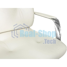 Кресло руководителя Бюрократ DAO/WHITE белый, кожа, крестовина алюминий