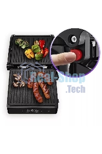 Гриль электрический Kitfort КТ-3682 2000Вт черный/серебристый