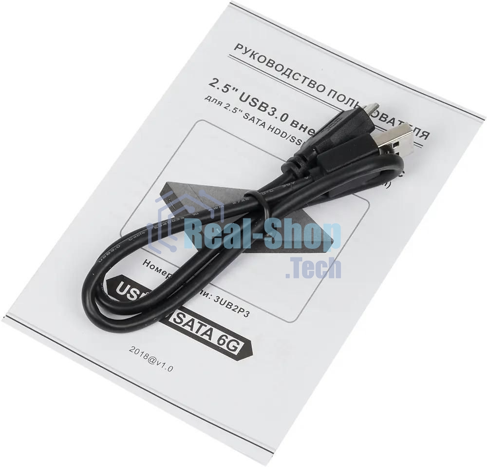 Внешний корпус для HDD AgeStar 3UB2P3 SATA III пластик черный 2.5