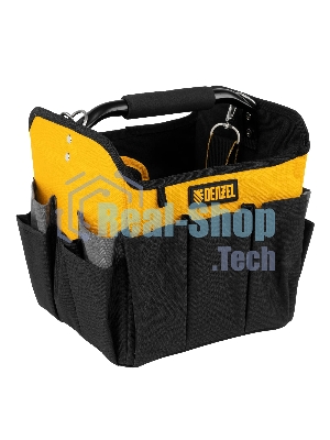 Переноска для инструмента Denzel 260х240х300 мм, 22 кармана, наплечный ремень