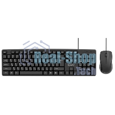 Комплект клавиатура+мышь CBR KB-SET 709 проводной, USB, 1000 DPI, чёрный