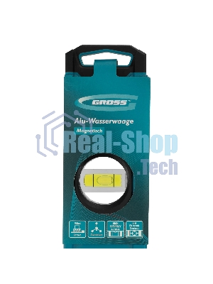 Уровень Gross 33654 алюминиевый, магнит., фрезерованный, 3 глазка, 0,5 мм/м, 1200 мм