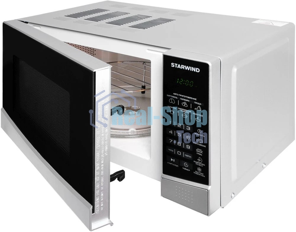 Микроволновая печь Starwind SMW3120 серебристый/черный, 20 л, 700 Вт, переключатели - сенсор
