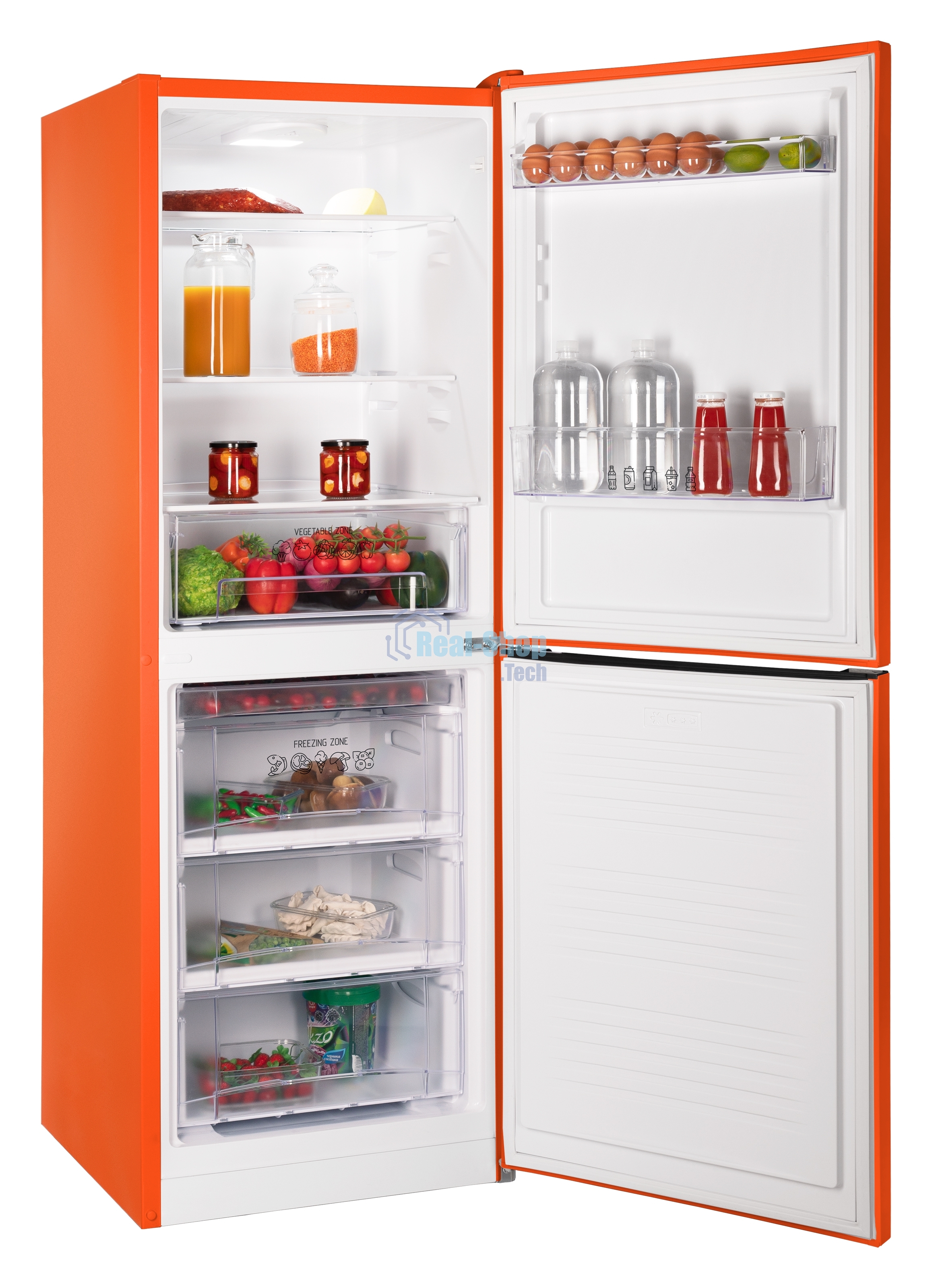 Холодильник Nordfrost NRB 161NF OR оранжевый двухкамерный 170/105 л морозилка снизу, капельная система