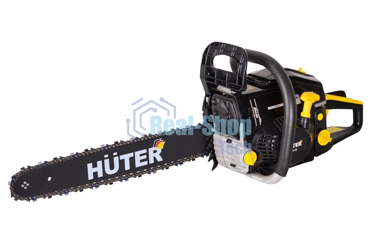 Бензопилы Huter BS-45 70/6/21,7 кВт, 45 см3, бак 0,55 л, антивиб. система, шина 45см/18