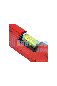 Уровень Matrix алюминиевый, 400 мм, 3 глазка, красный, линейка