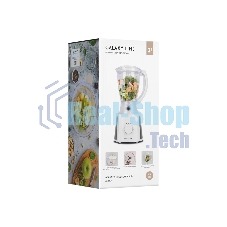 Блендер стационарный Galaxy Line GL 2162, белый, стационарный, 700 Вт, четырехлопастный нож, 4 скорости, импульсный режим